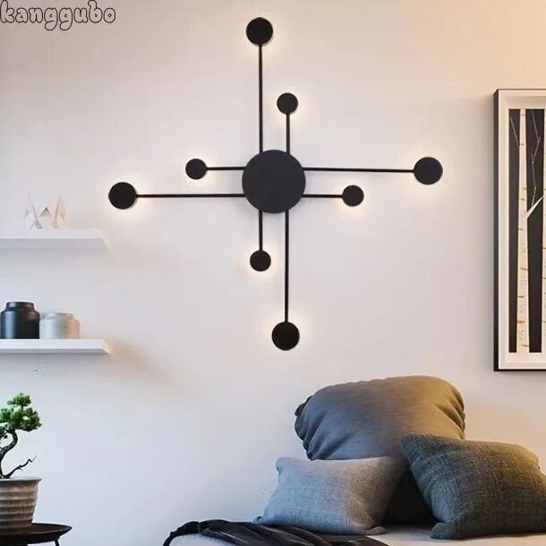 Franeda Настенный светильник, LED, 32 Вт, черный, акрил