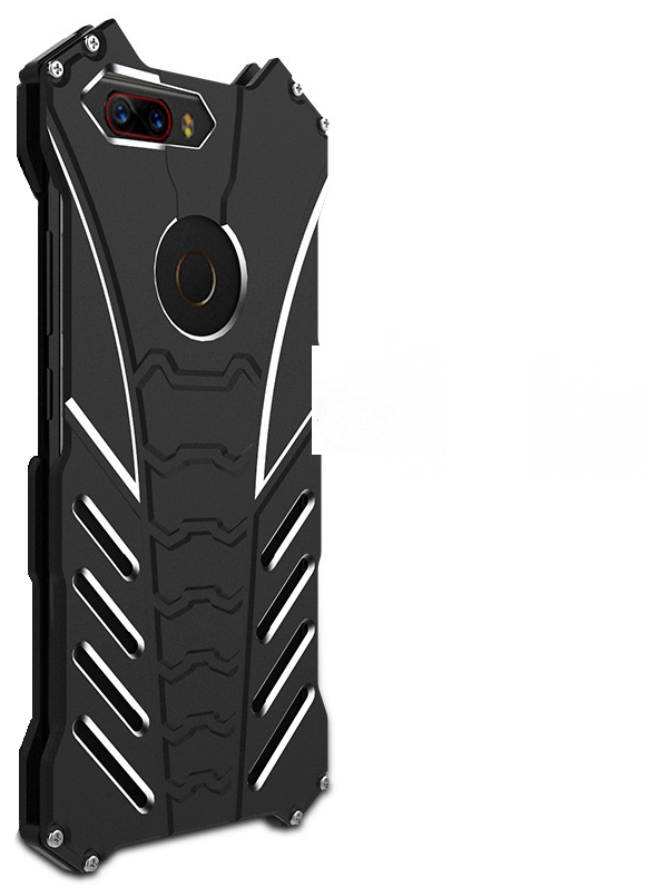 фото Противоударный металлический чехол-бампер MyPads из цельного куска металла с усиленной защитой углов и необычным экстремальным дизайном для ZTE N.