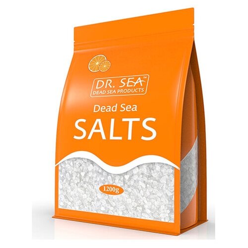 Соль Мертвого Моря с экстрактом апельсина, 1200 мл/ Dead Sea Salt with Orange, Dr. Sea (Доктор Си) 1200 мл