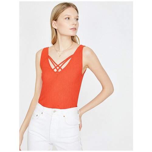 фото Майка koton women, 9yak33763ek, цвет: orange, размер: l