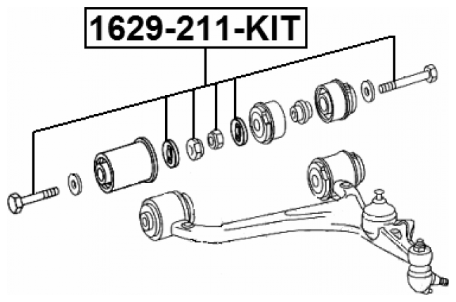 Болт С Эксцентриком Febest 1629-211-Kit Febest арт. 1629-211-KIT - фотография № 2