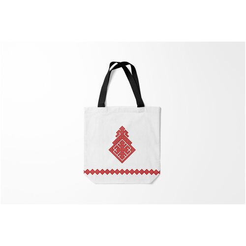 фото Сумка-шоппер / 40х40 см / патриотичные / славянская символика славянский оберег макошь burnettie