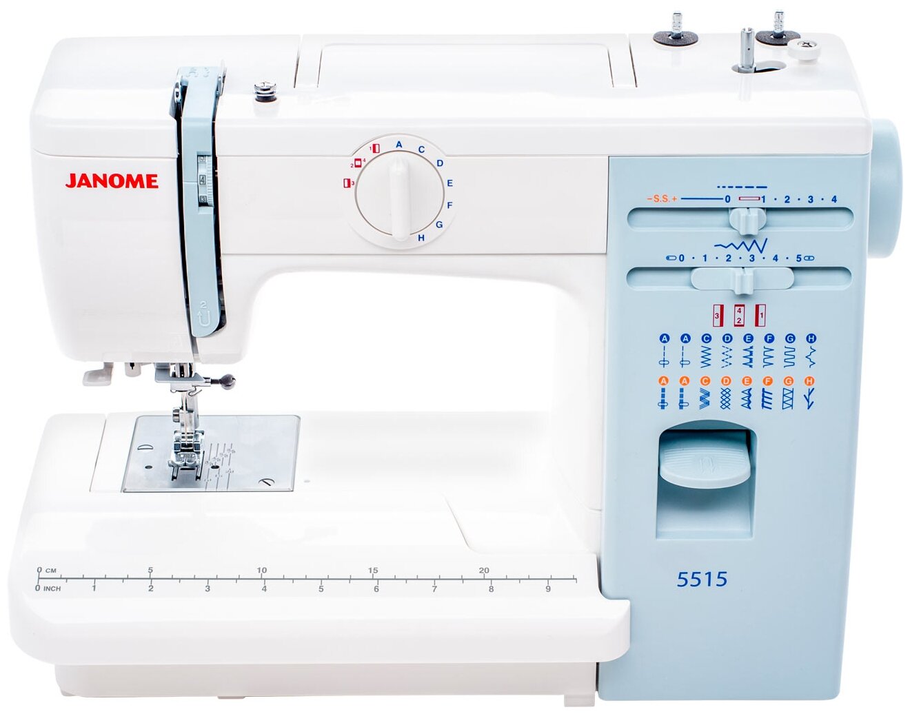 Швейная машина Janome 415 / 5515, бело-голубой
