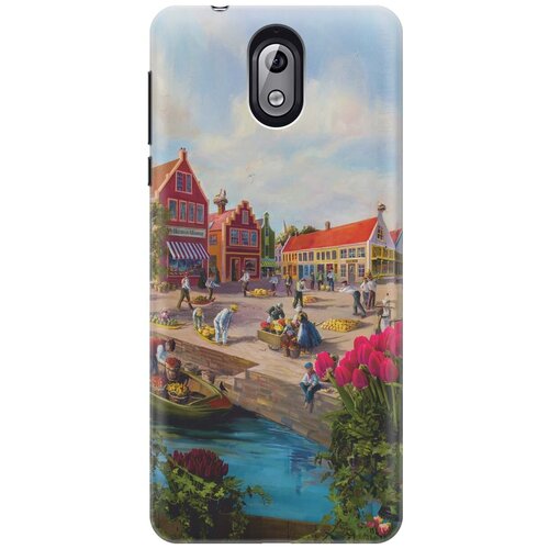 фото Re:pa накладка transparent для nokia 3.1 с принтом "старинный амстердам"