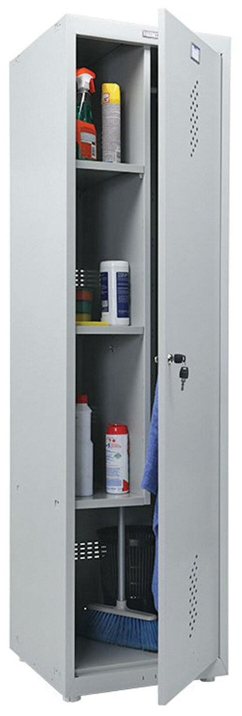 Шкаф металлический для раздевалок ПРАКТИК LS-11-50 для хранения одежды, шкаф локер, 3 полки, с ключевым замком, модульный, ВхШхГ: 1830x500x500 мм - фотография № 10