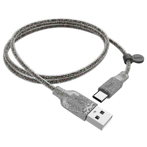 USB Кабель Type-C, HOCO, U73, силиконовый, черный usb кабель micro hoco u73 силиконовый розовый