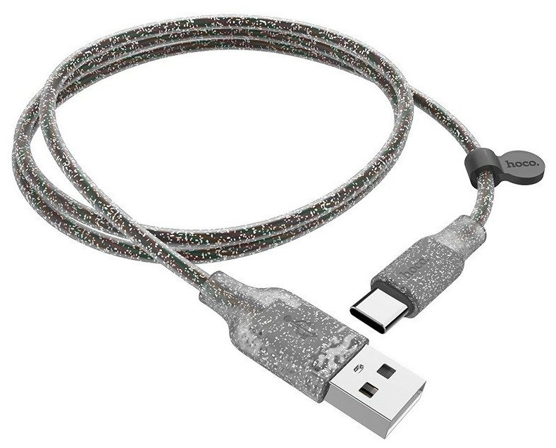 USB Кабель Type-C, HOCO, U73, силиконовый, черный