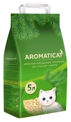 AromatiCat Древесный впитывающий наполнитель, 10л, 6 кг