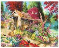 Живопись по номерам на холсте 40x50 см Raduga "Дом в цветах", GX25053