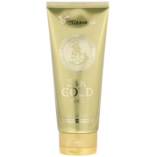 Пенка для умывания Elizavecca 24k Gold Snail Cleansing Foam с 24-х каратным золотом, 180 мл