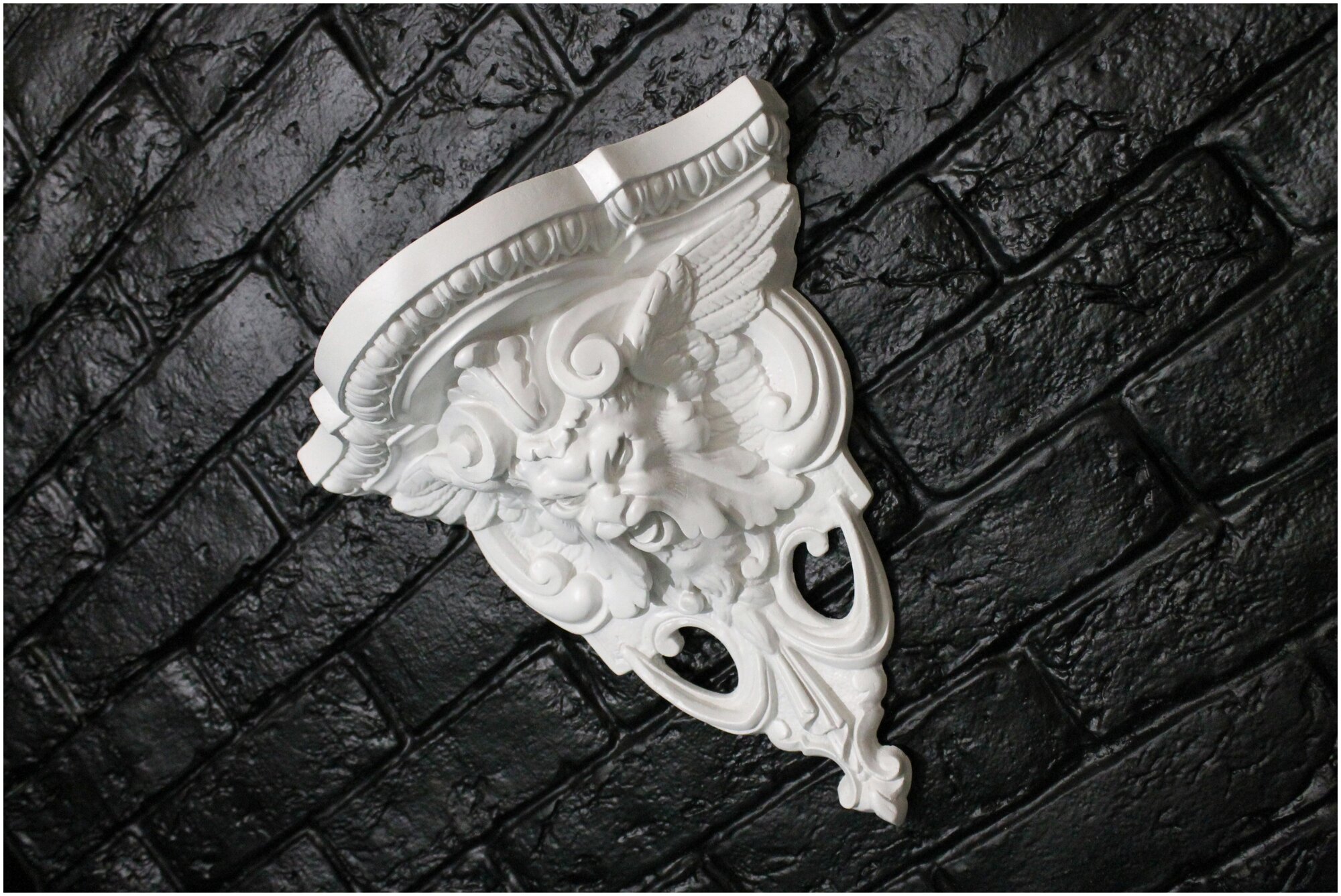 Полка настенная Грифон ZlatDecor, декор, настенное интерьерное украшение, декор своими руками, статуэтка, 1 шт - фотография № 2