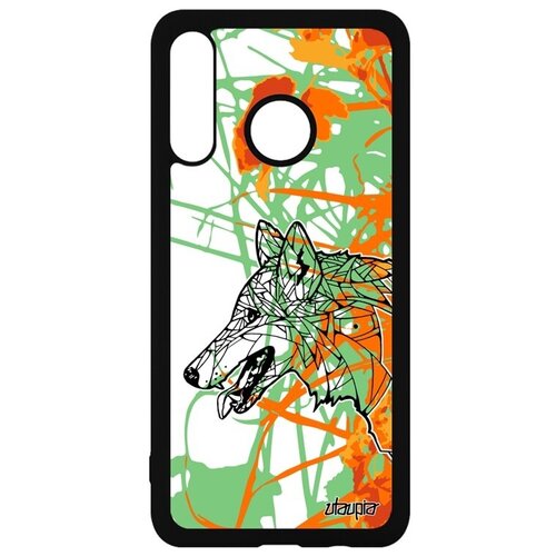 фото Необычный чехол на телефон // huawei p30 lite // "волк" одинокий хаски, utaupia, цветной