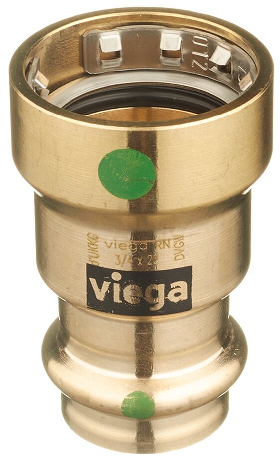 фото Соединитель Viega Megapress SC-Contur (736279) 20 мм х 3/4" пресс бронзовый