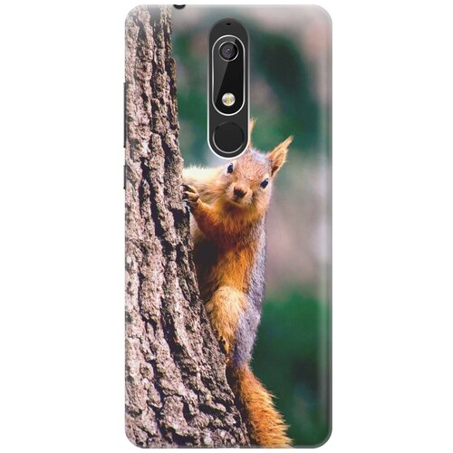 фото Re:pa накладка transparent для nokia 5.1 с принтом "белочка"