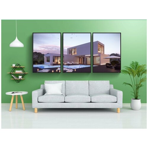 фото Набор модулных постеров для интерьера "архитектура, оказывать, внешний" 60x90 см. в тубусе, без рамки lotsprints