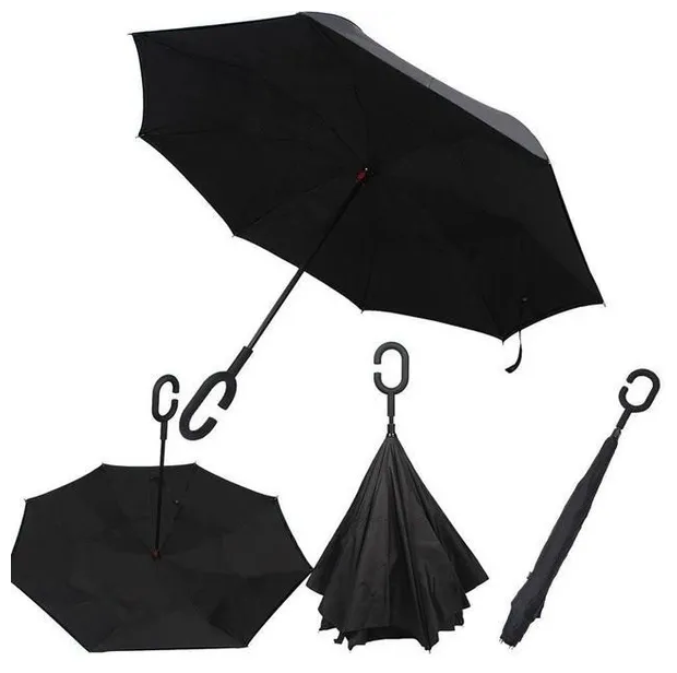 Зонт наоборот Черный 