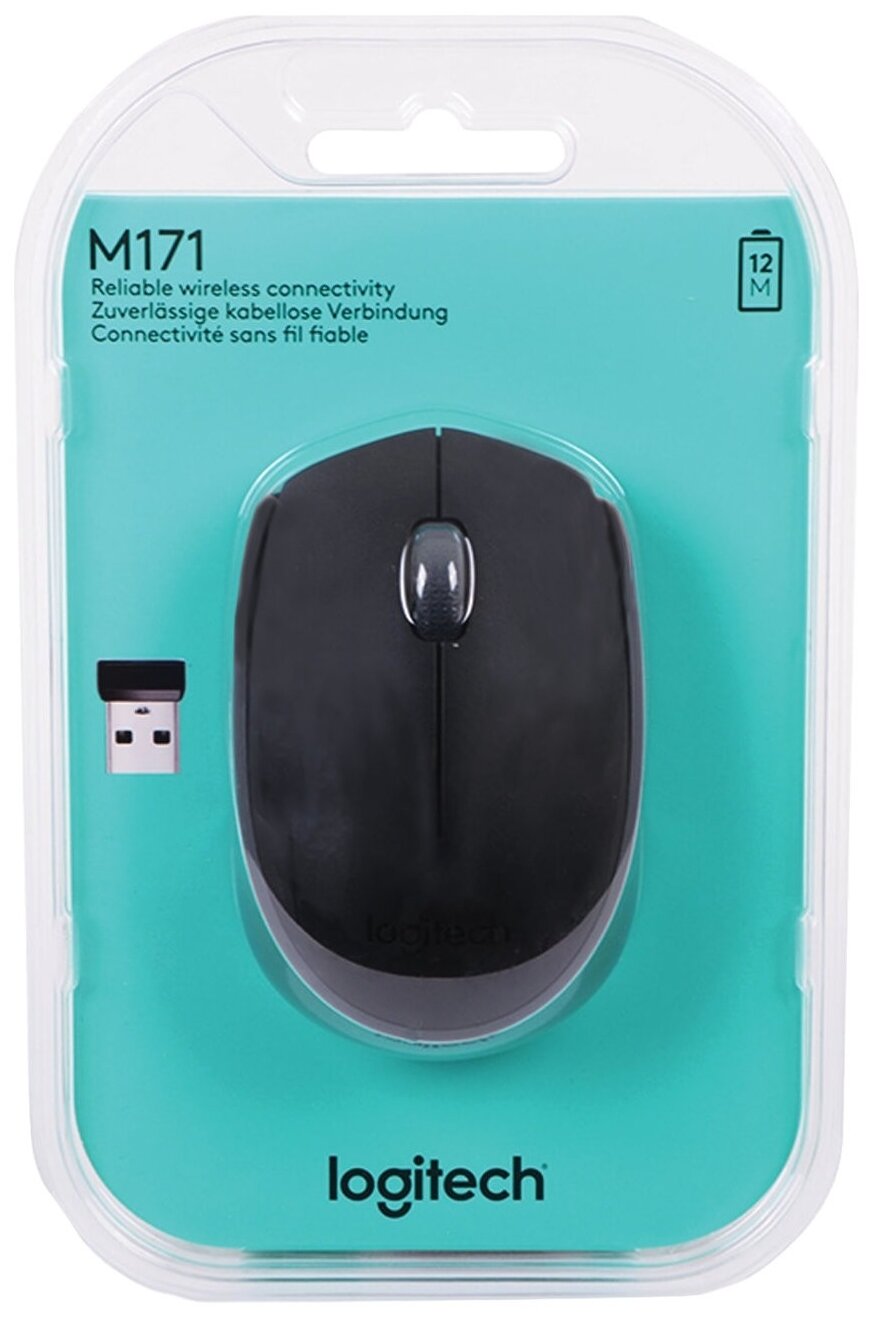 Мышь Logitech M171 Wireless Black-Black 910-004424 - фотография № 8