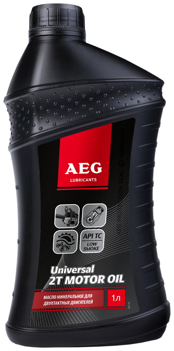 Масло моторное минеральное для двухтактных двигателей AEG UNIVERSAL 2T Motor oil API TC 1л.