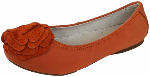 Туфли демисезон/лето, натуральная кожа, размер 35, оранжевый