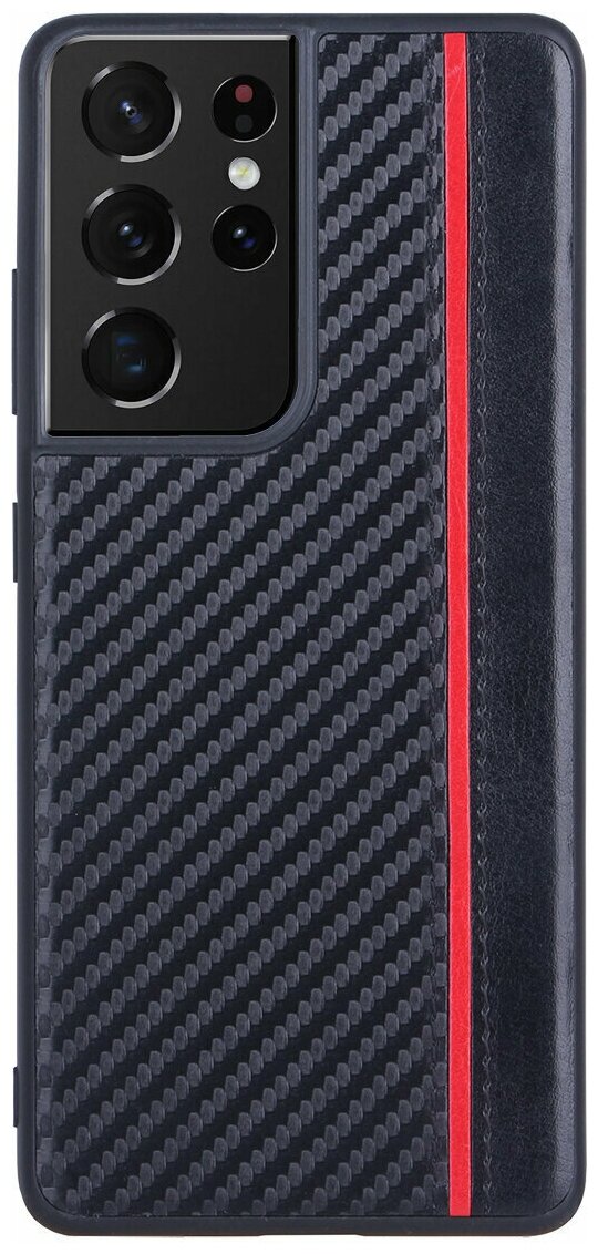 Чехол накладка для Samsung Galaxy S21 Ultra SM-G998B G-Case Carbon черная