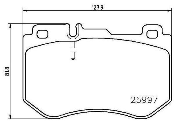 Дисковые тормозные колодки передние TRIALLI PF 4291 для Mercedes-Benz C-class (4 шт.)