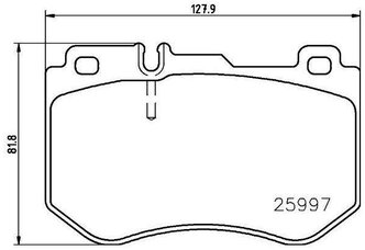 Дисковые тормозные колодки передние TRIALLI PF 4291 для Mercedes-Benz C-class (4 шт.)