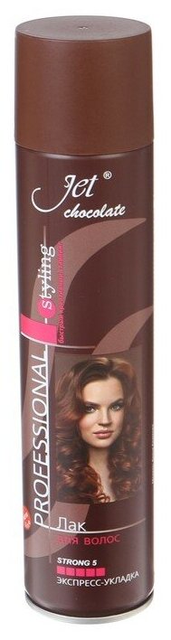 Лак для волос jet chocolate strong maxi Экстра сильная фиксация, 300 мл