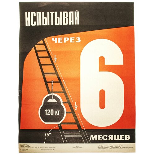 Плакат Испытывай через 6 месяцев, издательство Энергия, художник М. И. Яшин, СССР, 1978 г.