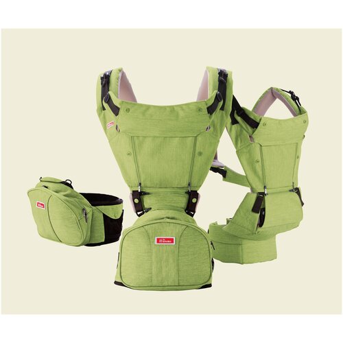 Эргорюкзак + Хипсит Sinbii Premium Hipseat S-Pocket Set. Салатовый