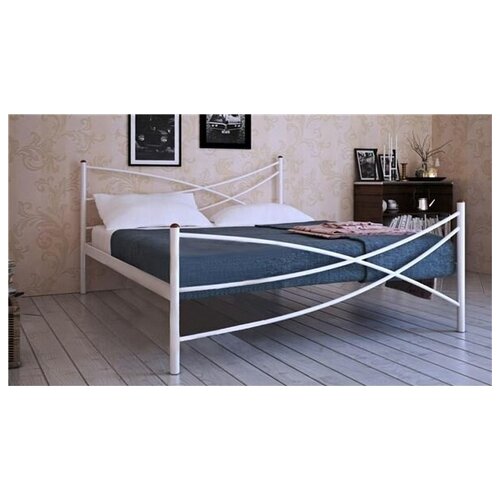 Кровать Лиана (140х200/металлическое основание) Белый