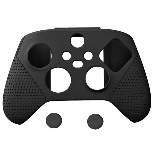 фото Силиконовый чехол для геймпада xbox series x/s wireless controller + 2 накладки на стики, чёрныt, dobe (tyx-0626)