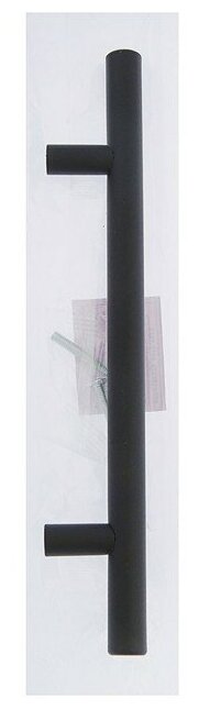 Ручка рейлинг, облегченная, d=12 мм, м/о 128 мм, цвет черный - фотография № 3