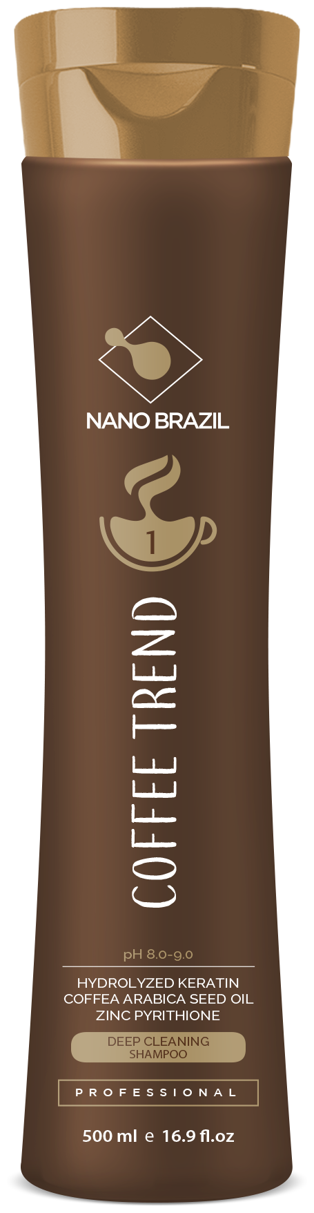Шампунь для кератинового выпрямления COFFEE TREND, шаг 1, 500 мл