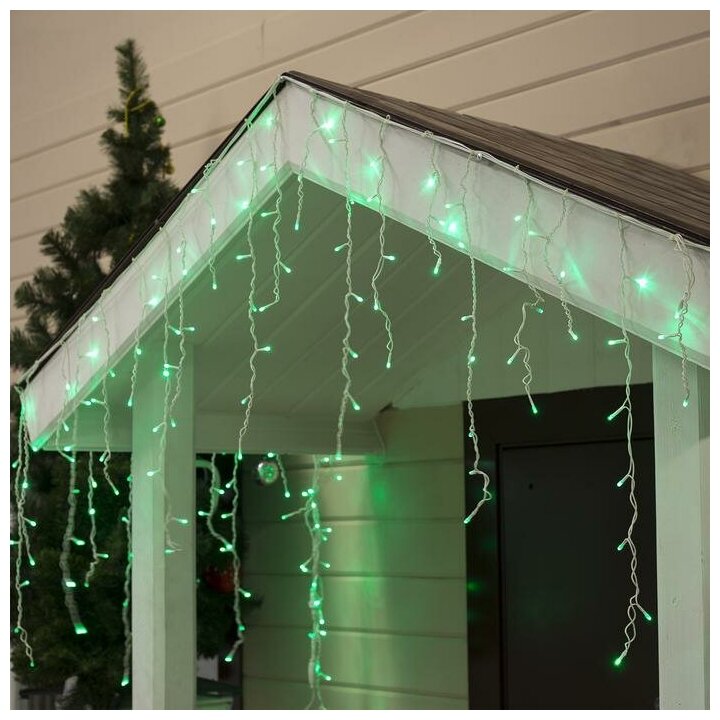 фото Бахрома, SPEC, IP44, УМС, Ш:3м, В:0.6м, Н. Б. 3W LED-160-220V, зеленый 1080177