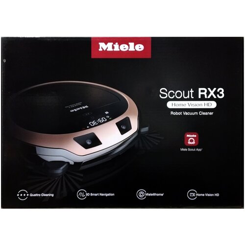 Робот-пылесос Miele SPQL0 Scout RX3 Home Vision HD, черный/золотой