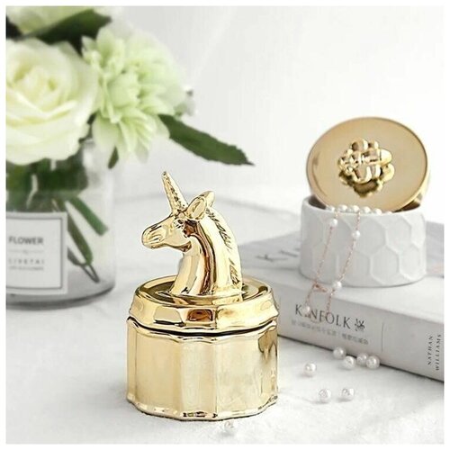 Держатель для украшений и колец ILikeGift Unicorn gold