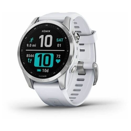 Смарт-часы Garmin fenix 7S Stainless Steel w/Whitestone, Smart Watch (010-02539-03)