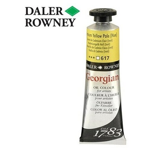 Масляные Daler Rowney Краска масляная Daler-Rowney GEORGIAN 75мл, 617 Кадмий желтый светлый (имитация) daler rowney масляная краска daler rowney georgian белила цинковые 75мл