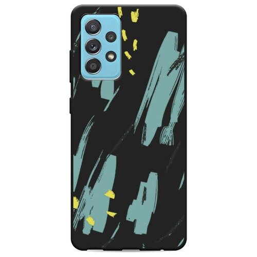 фото Матовый силиконовый чехол "мазки краски арт" на samsung galaxy a52 / самсунг галакси а52 case place