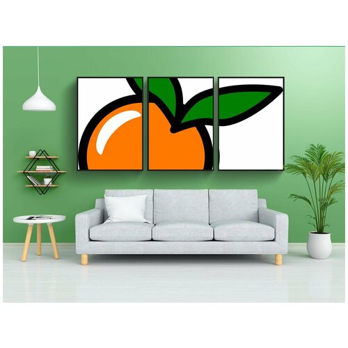 фото Набор модулных постеров для интерьера "персик, манго, фрукты" 60x90 см. в тубусе, без рамки lotsprints