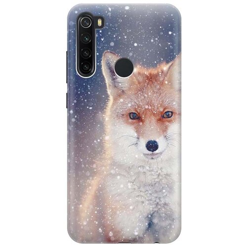 фото Ультратонкий силиконовый чехол-накладка для xiaomi redmi note 8t с принтом "лисица в снегопад" gosso