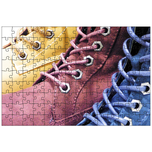 фото Магнитный пазл 27x18см."обувь, сапоги, цвет" на холодильник lotsprints