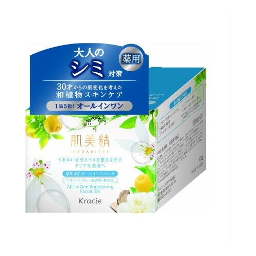 Купить Hadabisei крем гель для лица осветляющий c экстрактами японских растений, 100 гр, Kracie