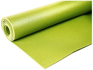 Коврик для йоги RamaYoga Yin-Yang Studio, 200х60х0.3 см зелeный однотонный