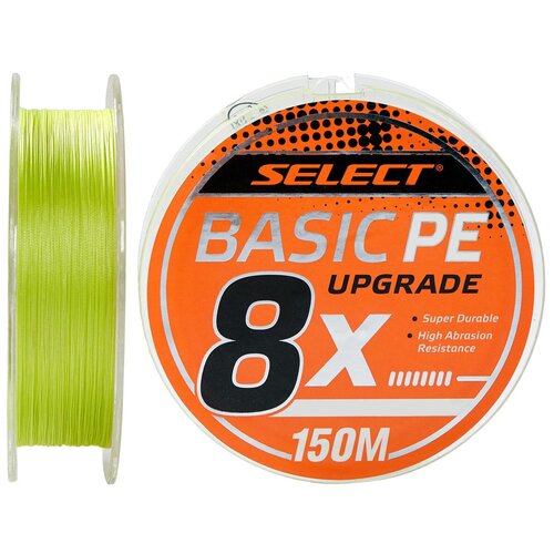 Шнур Select Basic PE 8x 150m (светло-зелёный) #0.8/0.12mm 14LB/6kg