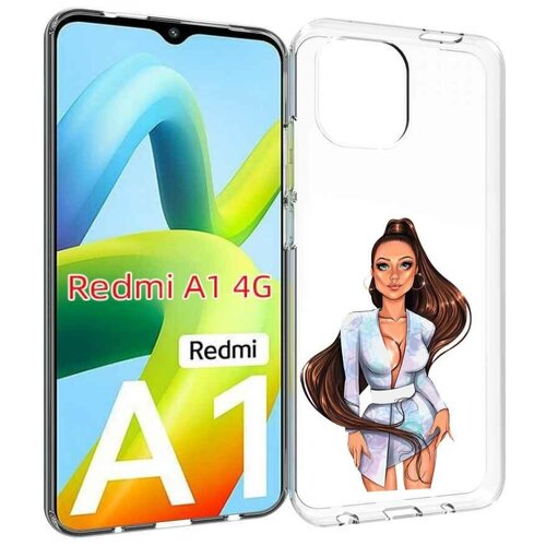Чехол MyPads девушка-с-очень-длинными-волосами женский для Xiaomi Redmi A1 задняя-панель-накладка-бампер чехол mypads девушка с длинными волосами абстракция для xiaomi redmi a1 plus задняя панель накладка бампер