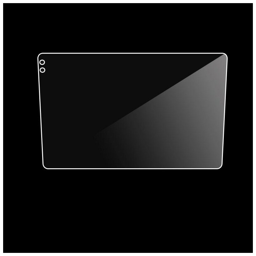 Защитное стекло магнитолы "прозрачное" для 10" дисплея 250х145х239