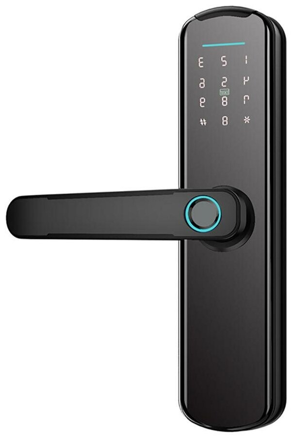HDcom SL-807A Tuya-WiFi - биометрический Wi-Fi умный замок на входную дверь (биометрический сканера отпечатка пальца) в подарочной упаковке