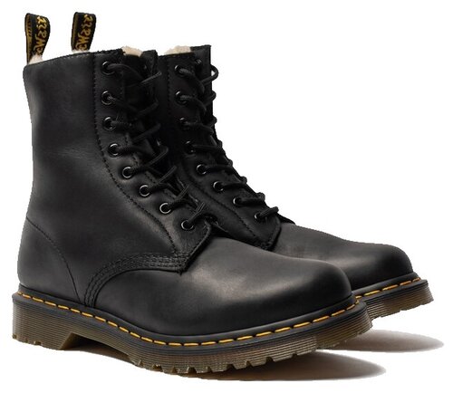 Ботинки  Dr. Martens, зимние,натуральная кожа, размер 3(36), черный