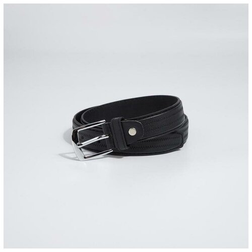 фото Ремень, ширина 2,8 см, винт, пряжка металл, цвет чёрный noname